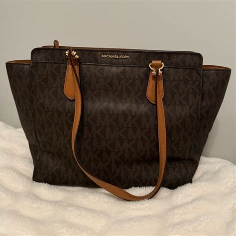 michael kors dee dee leather tote brown|MICHAEL Michael Kors Dee Dee Medium Convertible .